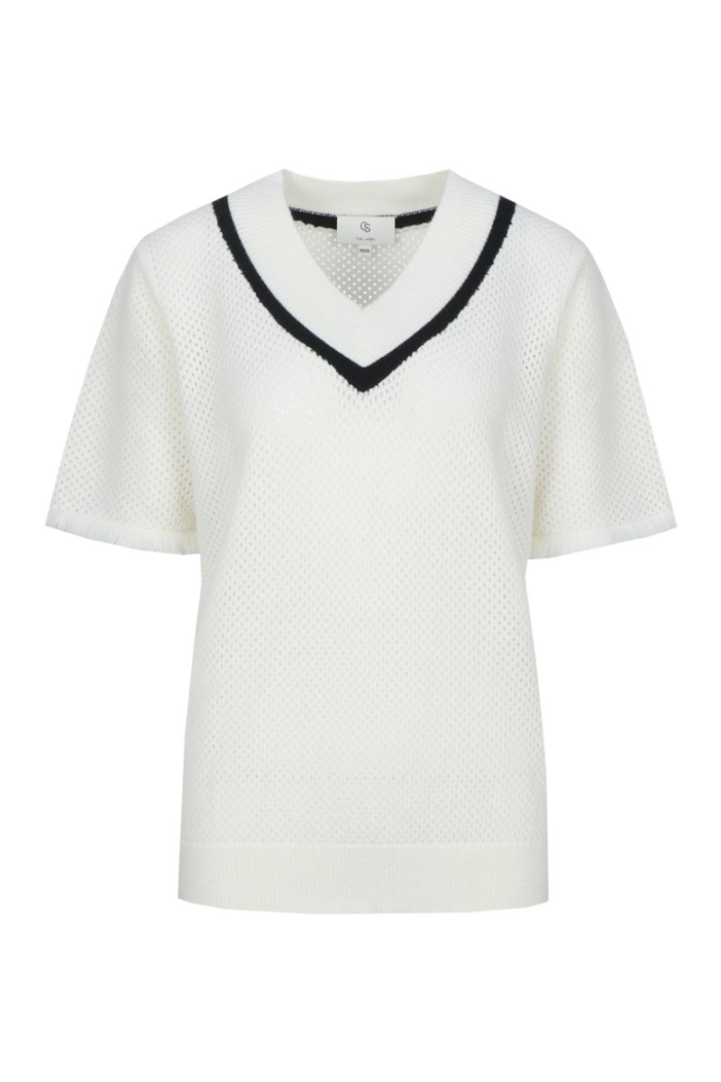 Kajsa Knit Pullover — Wool White trui | Feliz